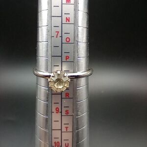 Crystal cocktail solitaire ring size 8 R215